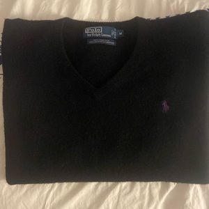 Polo by Ralph Lauren Men’s Black Lambs Wool Sweater Medium